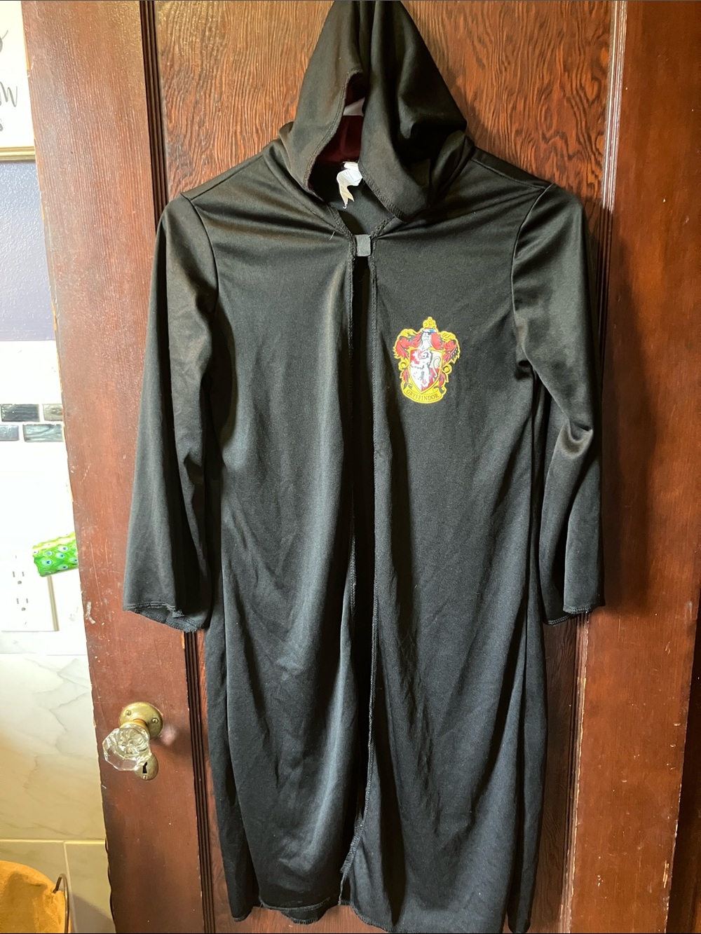 Harry Potter Gryffindor Kid's Cloak Robe Costume One Size Wine Lining 35 Inch - Picture 1 of 6